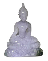 Buddha Figur aus Burma Lavendel Jade - Handgeschnitzt - AAA Qualität #5377