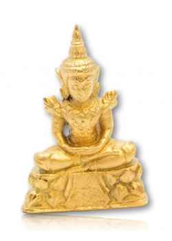 Buddha Figur Gold aus 999er Silber - 24K vergoldet - Made in Germany - AAA Qualität #5232