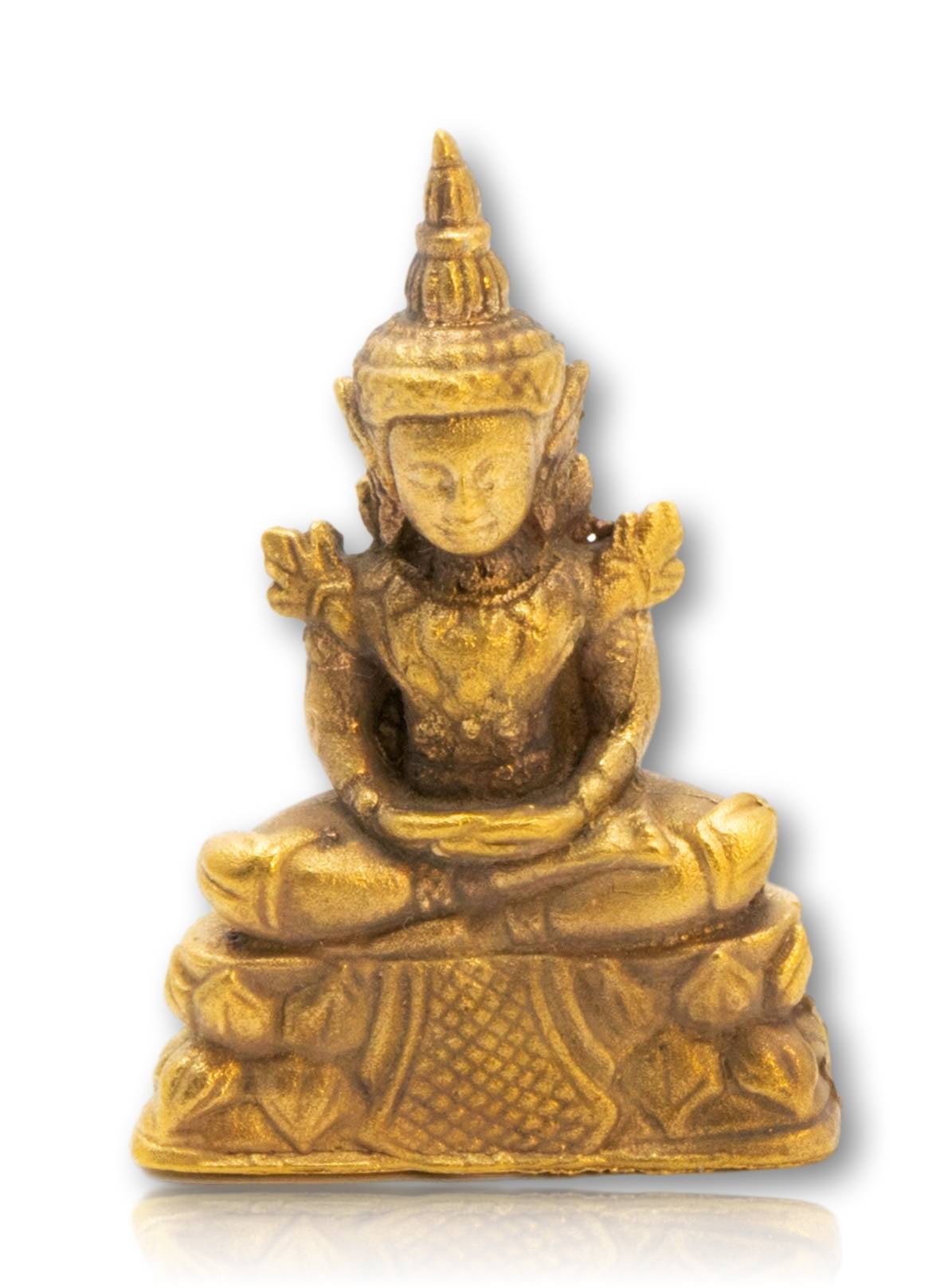 Buddha Figur Gold aus Kupfer - 24K vergoldet - Made in Germany - AAA Qualität #5233