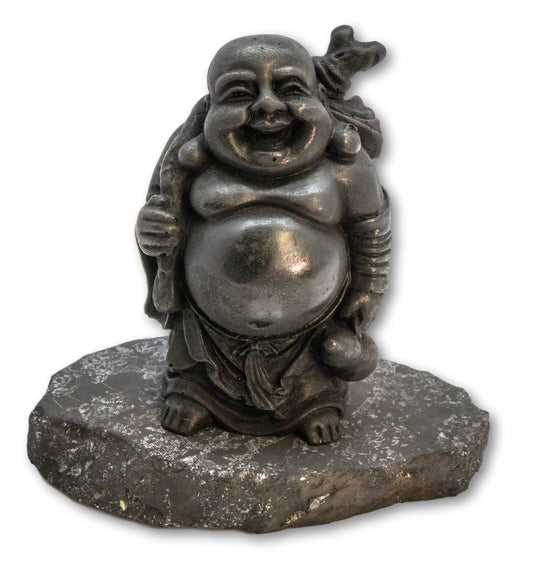 Schungit Hotei Figur - Edelstein - Der Lachende Buddha