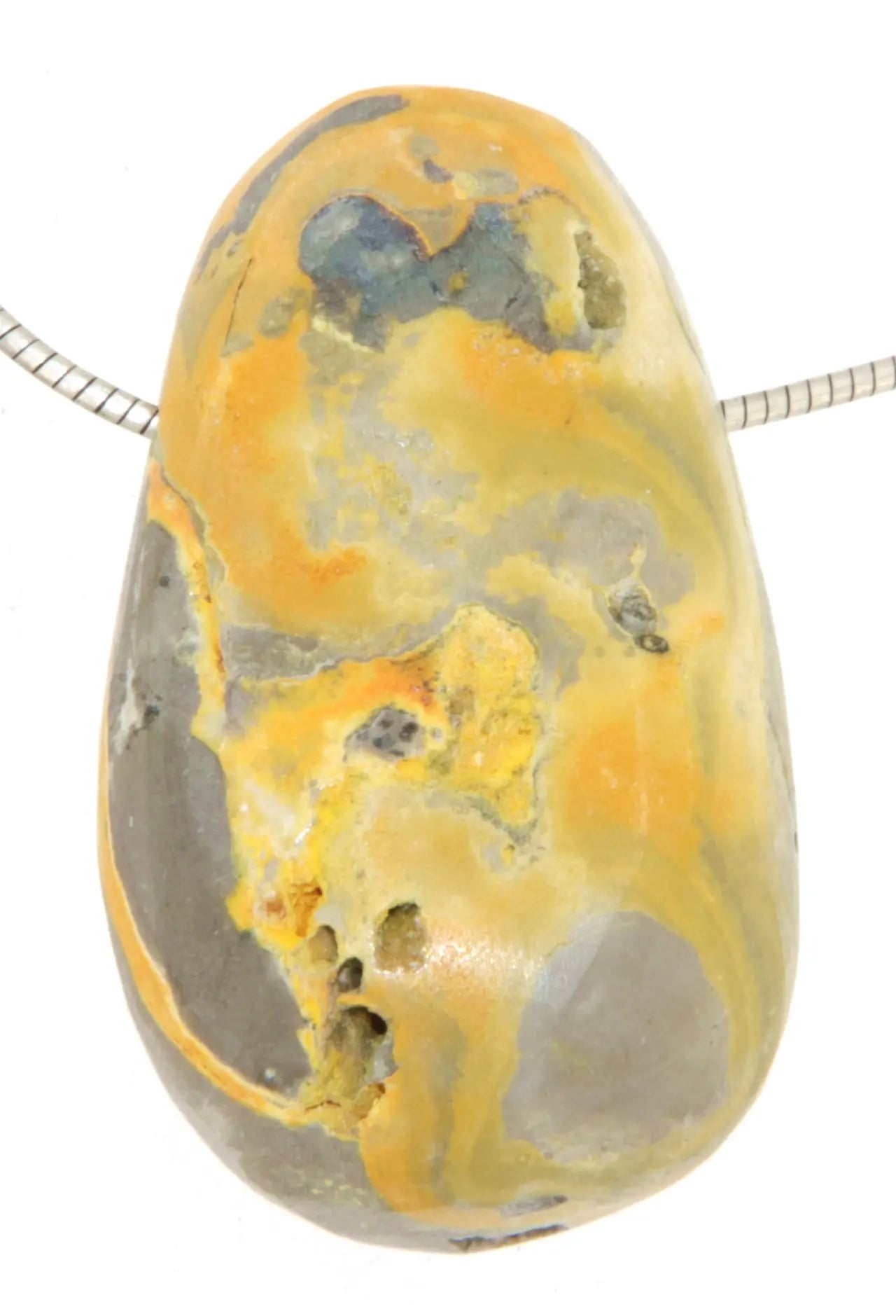 hochwertiger Eclipse - Bumble Bee Trommelstein Edelstein Schmuck Ketten Anhänger - A Qualität #0284