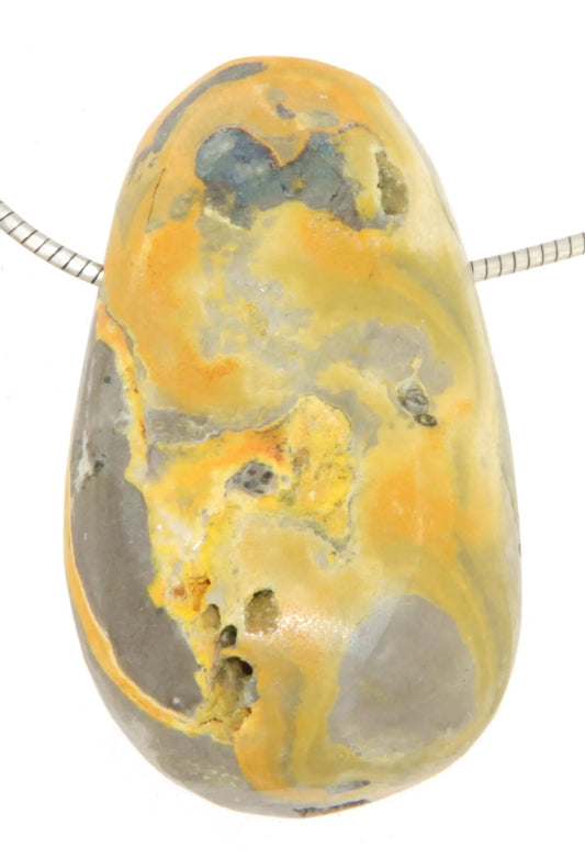 hochwertiger Eclipse - Bumble Bee Trommelstein Edelstein Schmuck Ketten Anhänger - A Qualität #0284
