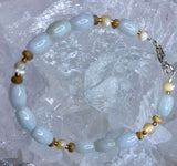 Burma Jade Edelstein Schmuck Armband - Edelsteinarmband - 925er Silber - #6227