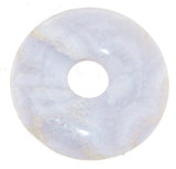 Donut de calcedonia azul - Colgante PI - Colgante de gema de 30mm #6358 - seelensteinchen
