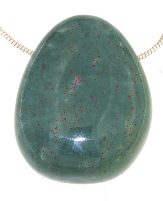 grüner Chalcedon Trommelstein Edelstein Schmuck Anhänger - A Qualität #5264