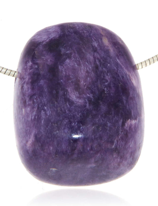 Charoit Trommelstein Edelstein Schmuck Anhänger - A Qualität #3114