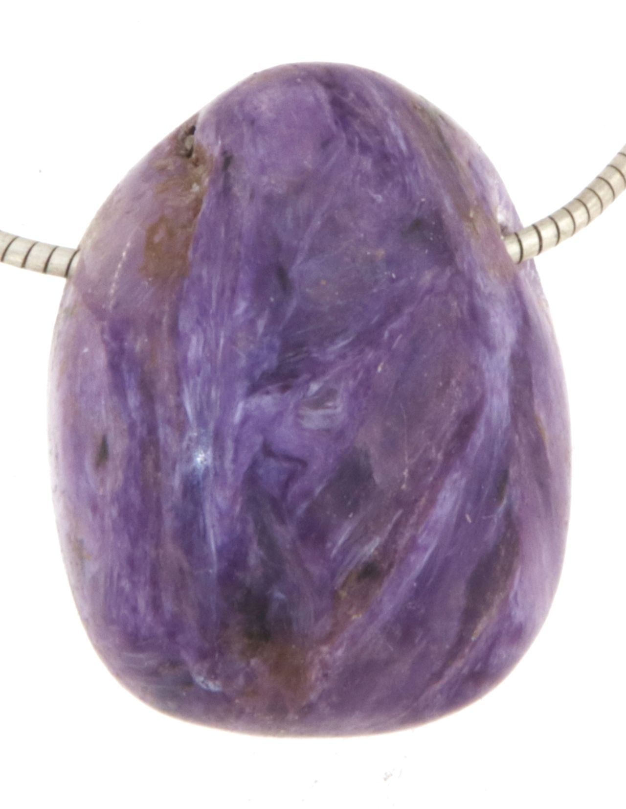 Charoit Trommelstein Edelstein Schmuck Ketten Anhänger - A Qualität #0056