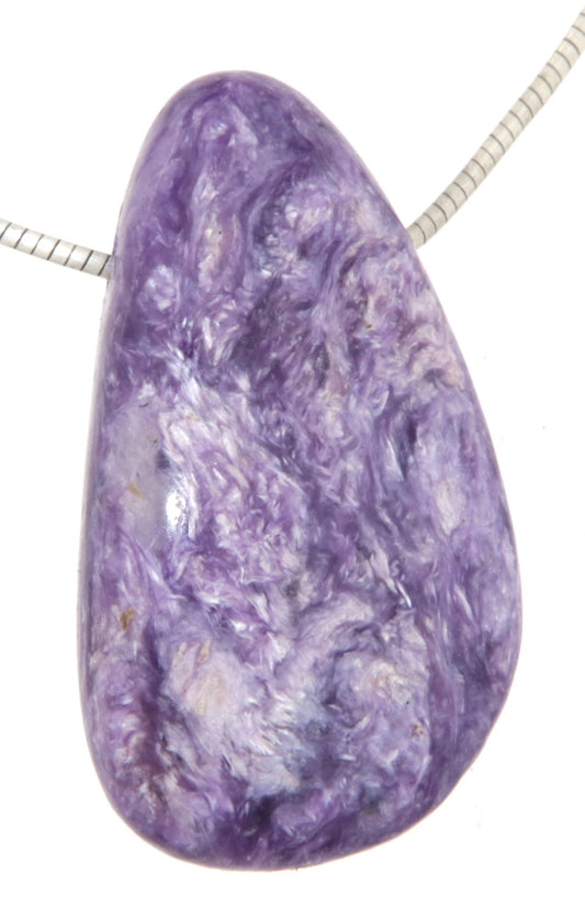 Charoit Trommelstein Edelstein Schmuck Ketten Anhänger - A Qualität - #5356