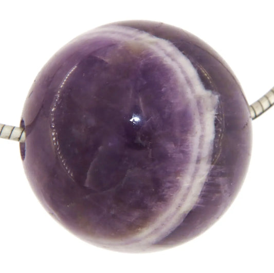 Chevron Amethyst Kugel 16mm Schmuck Ketten Anhänger - Edelstein A Qualität #7435 - seelensteinchen