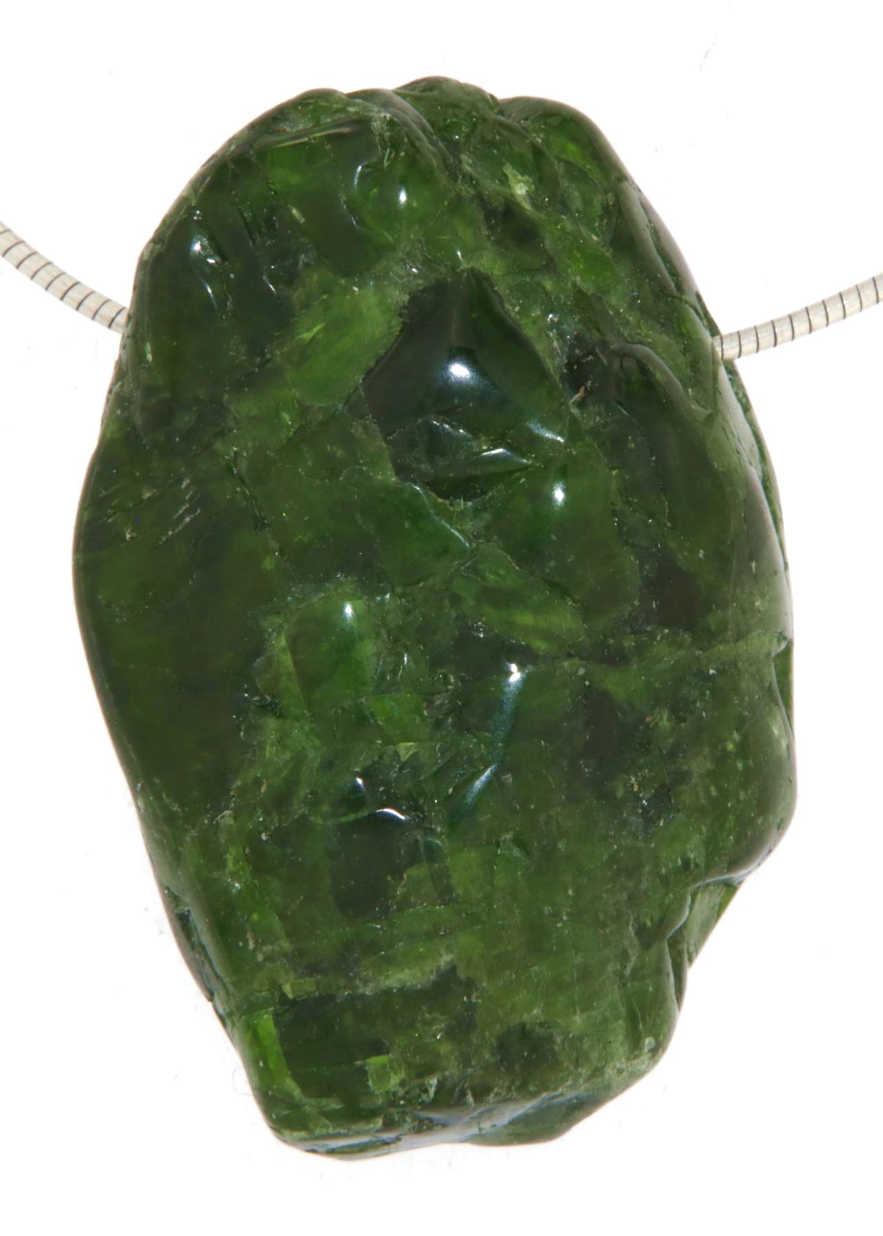 Chromdiopsid Trommelstein Edelstein Schmuck Anhänger - A Qualität #0150