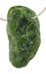 Chromdiopsid Trommelstein Schmuck Ketten Anhänger - A Qualität #0574