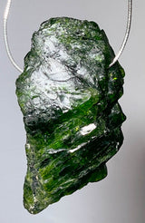 Colgante de cromodiopsido XL, piedra rodada, joya, collar, piedra preciosa - Calidad A #0090