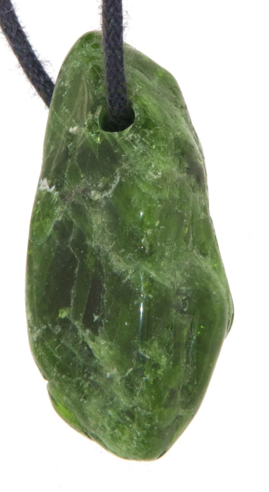 Chromdiopsid Trommelstein Schmuck Ketten Anhänger - Edelstein A Qualität #5070