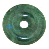 Chrysocolla Donut - PI Disc - Gemstone Jewelry Pendant 30mm - A Quality #6370