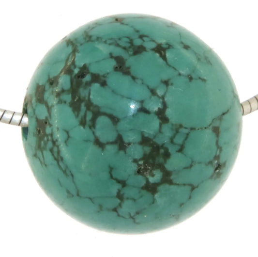 Chrysokoll Kugel Anhänger 16mm - Trommelstein Anhänger - Edelstein #6282 - seelensteinchen