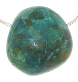 Chrysokoll Trommelstein Edelstein Schmuck Ketten Anhänger - A Qualität #3200