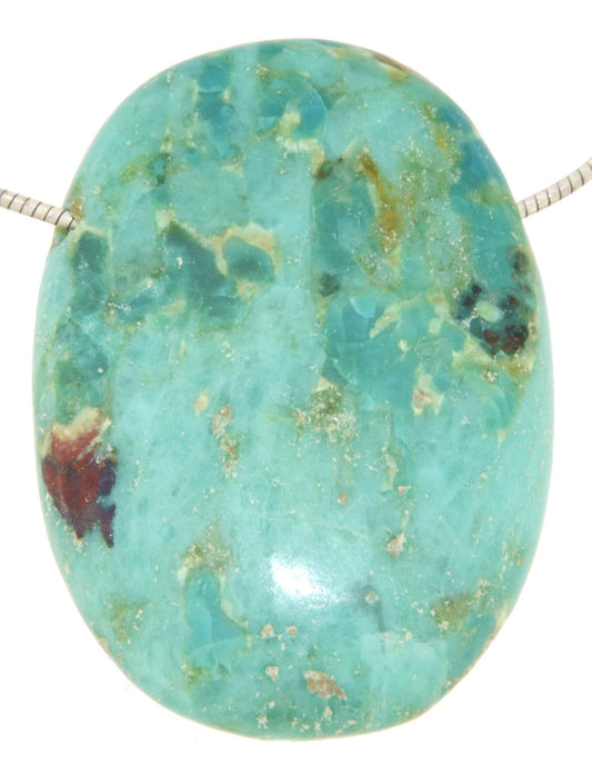 Chrysokoll Trommelstein Edelstein Schmuck Ketten Anhänger - A Qualität #5540