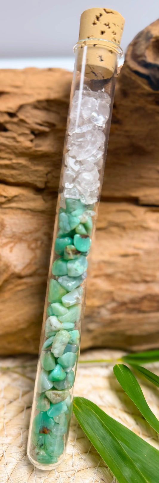 Edelsteinwasser Stab Chrysopras Mischung - Wassersteine - Wasser energetisieren #7429 - seelensteinchen