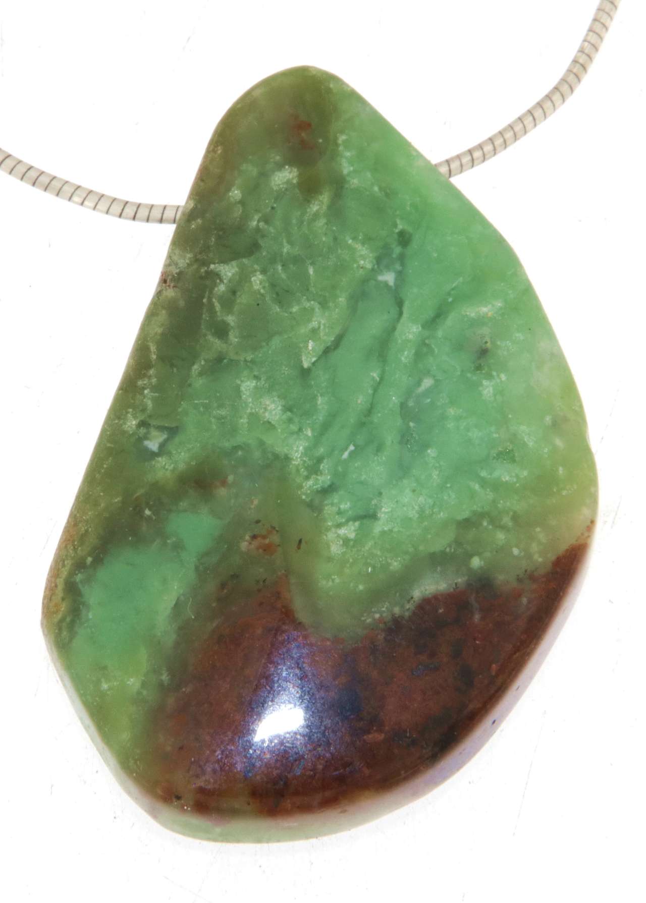 Chrysopras Trommelstein Edelstein Schmuck Ketten Anhänger - A Qualität #5265