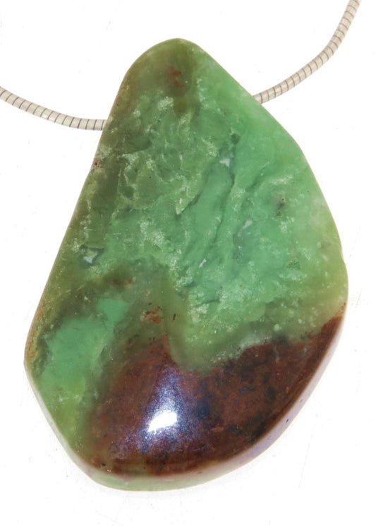Chrysopras Trommelstein Edelstein Schmuck Ketten Anhänger - A Qualität #5265