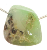 Chrysopras Trommelstein Edelstein Schmuck Ketten Anhänger - A Qualität #4026