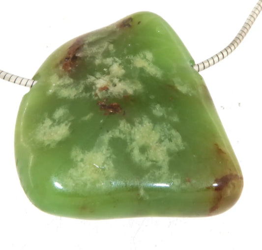 Chrysopras Trommelstein Edelstein Schmuck Ketten Anhänger - A Qualität #783