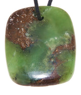 Chrysopras Trommelstein Edelstein Schmuck Ketten Anhänger - A Qualität #0255