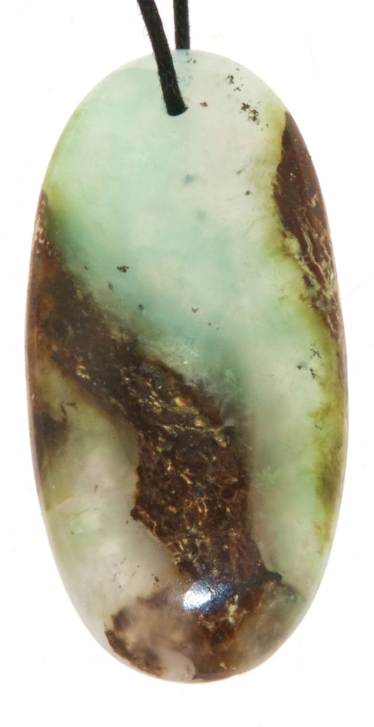 Chrysopras Trommelstein Edelstein Cabochon Schmuck Ketten Anhänger - A Qualität #5822