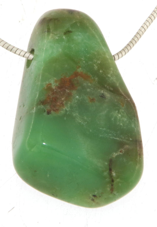Chrysopras Trommelstein Edelstein Schmuck Ketten Anhänger - A Qualität #781