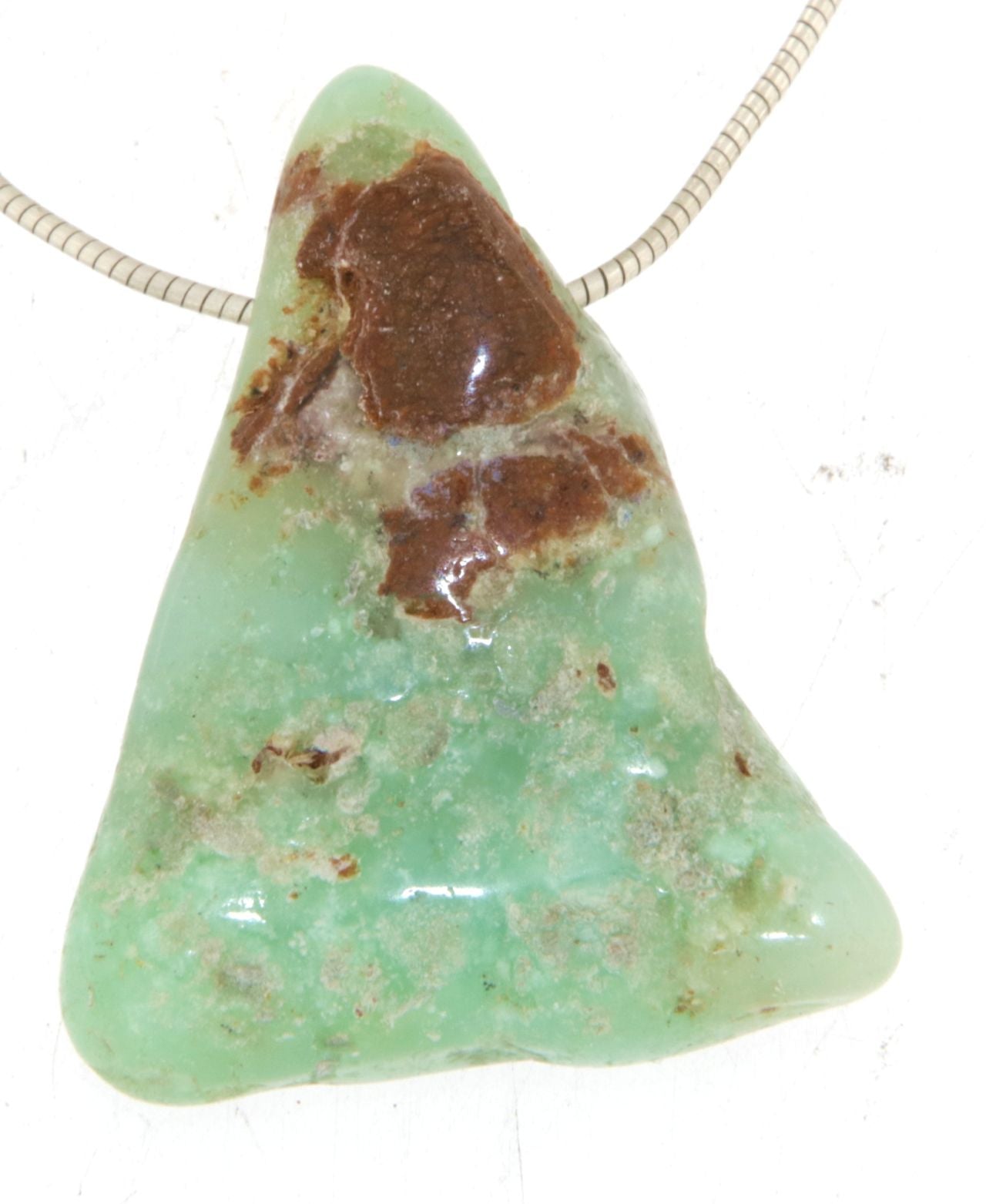 Chrysopras Trommelstein Edelstein Schmuck Ketten Anhänger - A Qualität #2569