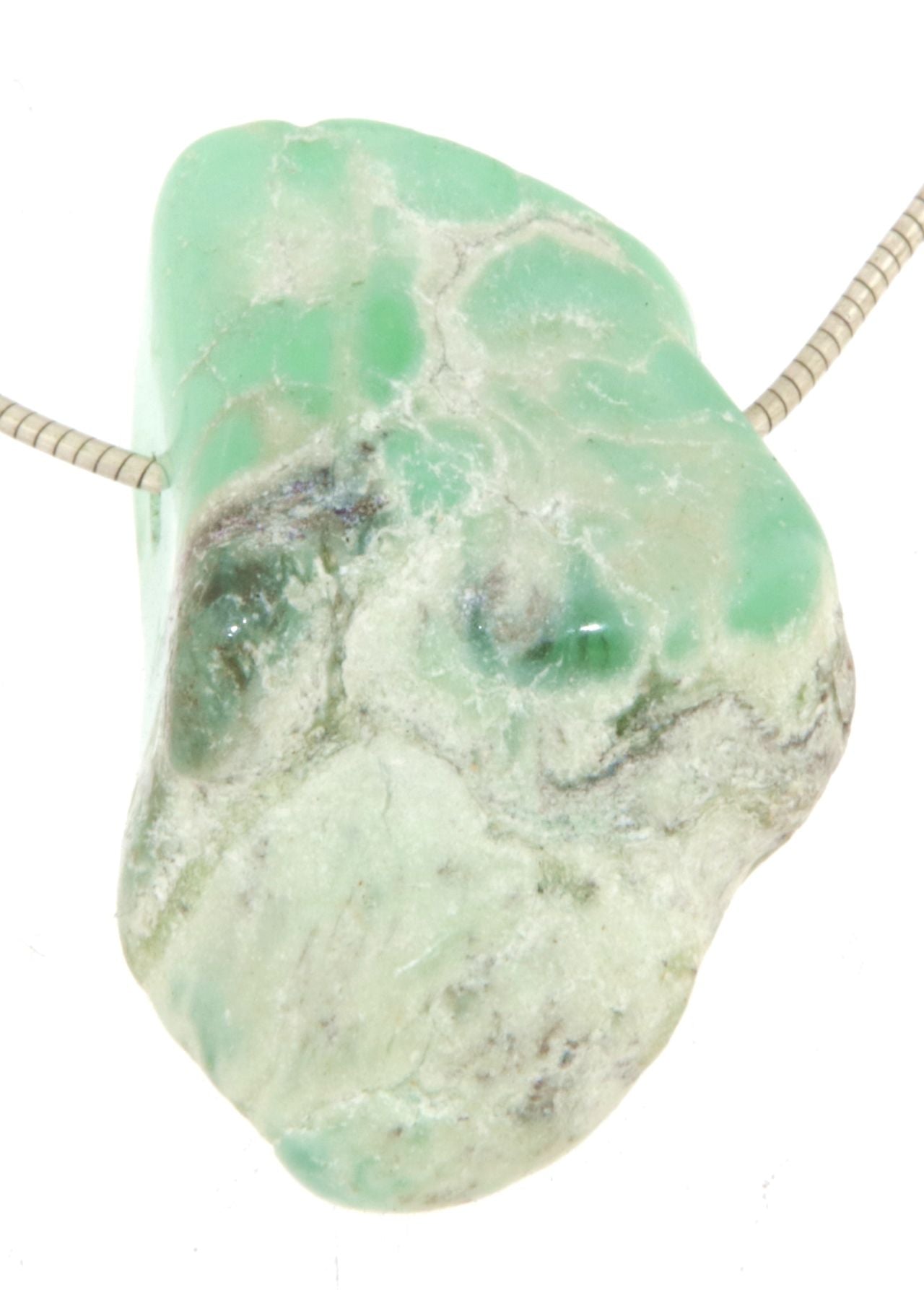 Chrysopras Trommelstein Edelstein Schmuck Ketten Anhänger - A Qualität #0534