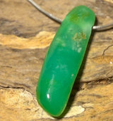 Chrysopras Trommelstein Edelstein Schmuck Ketten Anhänger - Edelsteinkette - Collier - A Qualität #6887