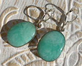 edle Ohrringe aus Chrysopras - A Qualität - 925er Silber Schmuck #6579