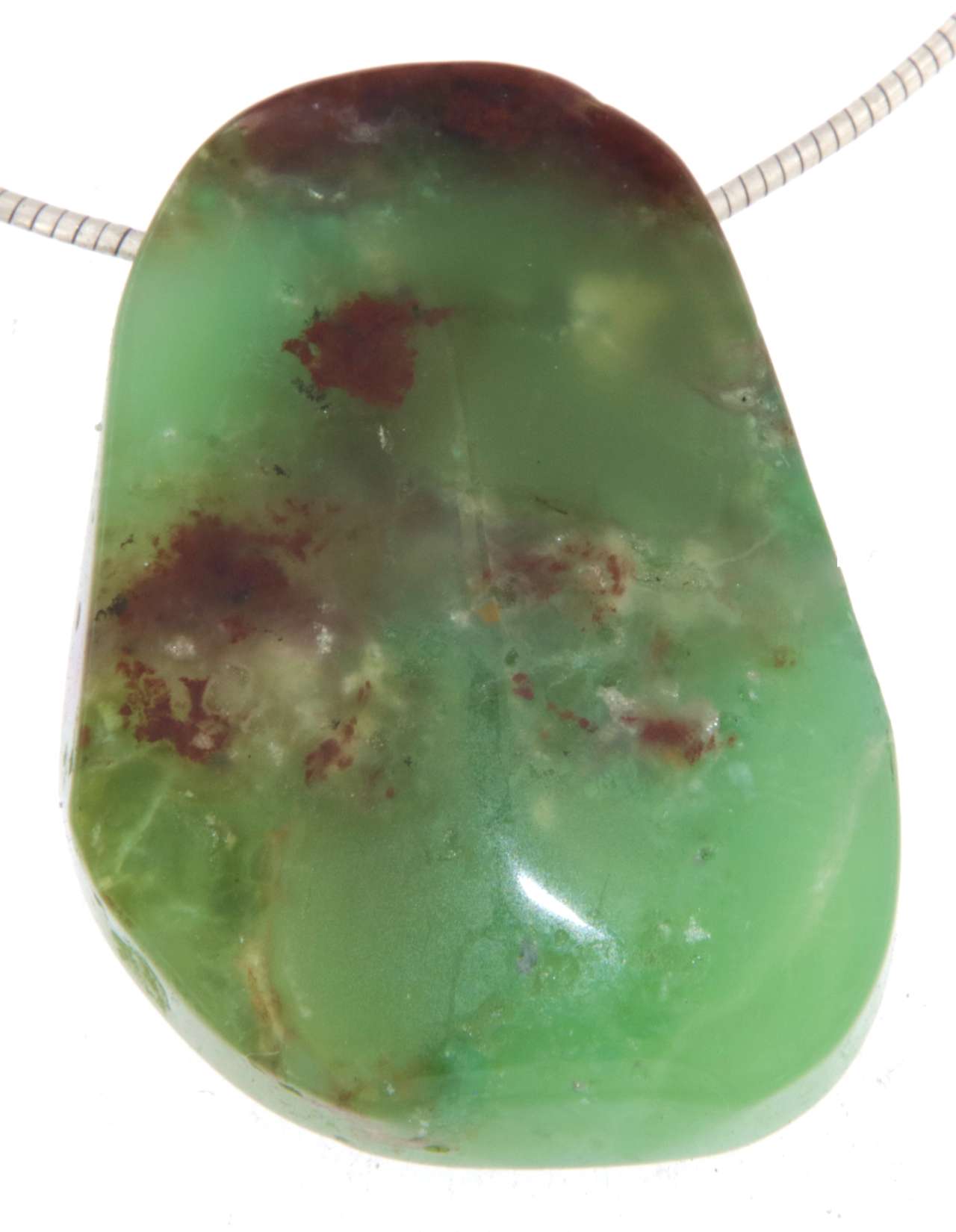 Chrysopras Trommelstein Edelstein Schmuck Ketten Anhänger - A Qualität #782