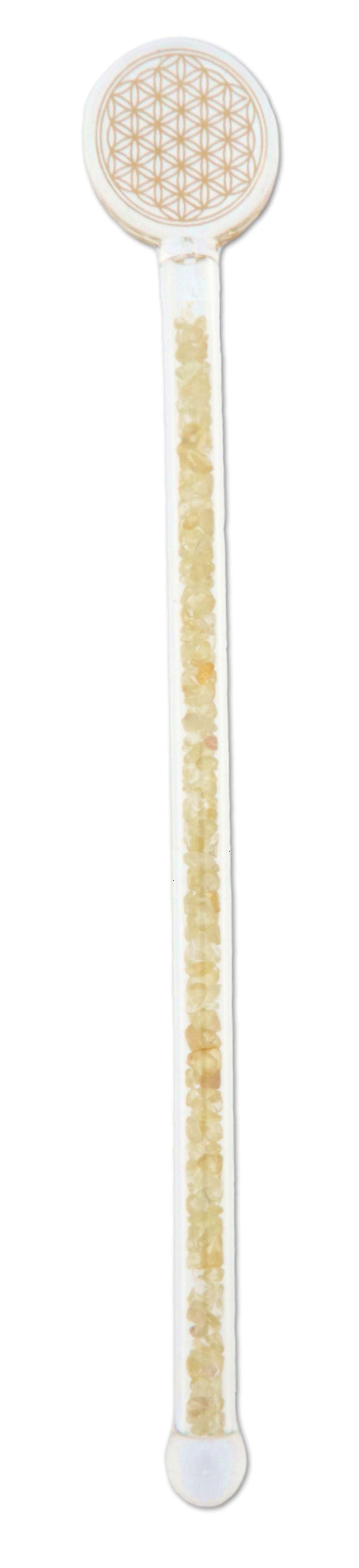 Edelsteinwasser Citrin PREMIUM Vital Crystal Water Stick - Blume des Lebens - Wasseraufbereitung - seelensteinchen