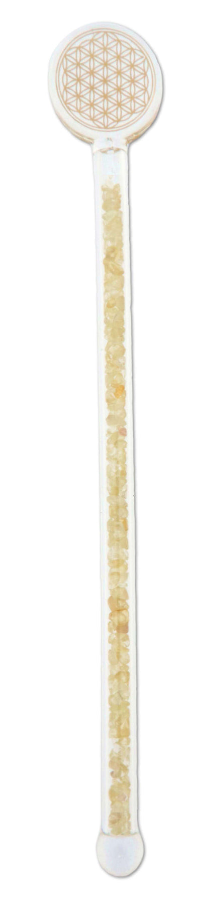 Edelsteinwasser Citrin PREMIUM Vital Crystal Water Stick - Blume des Lebens - Wasseraufbereitung - seelensteinchen