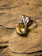 Citrin Edelstein Schmuck Ketten Anhänger facettiert A Qualität - 925er Silber #8142