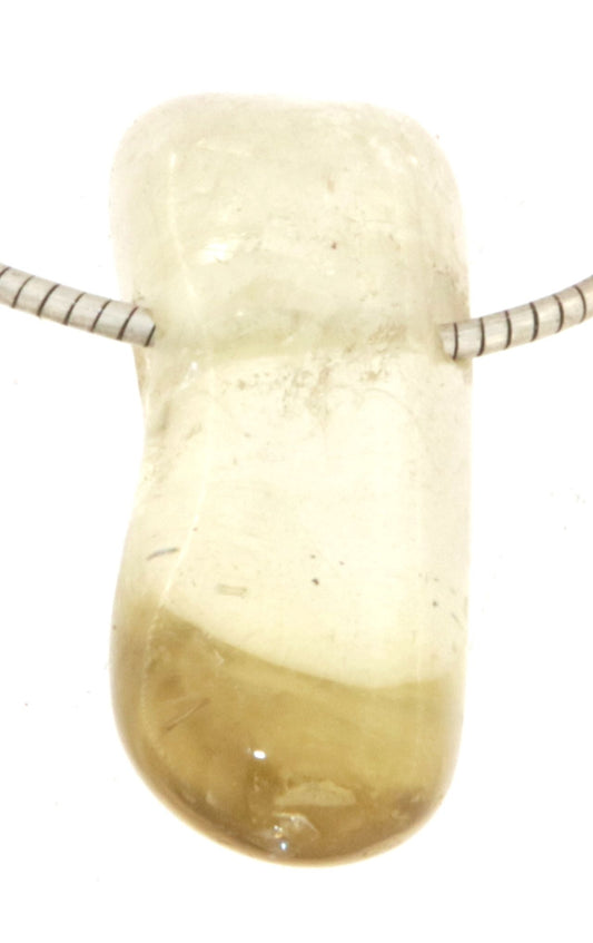 Citrin unbehandelt Trommelstein Edelstein Schmuck Ketten Anhänger - A Qualität #6284