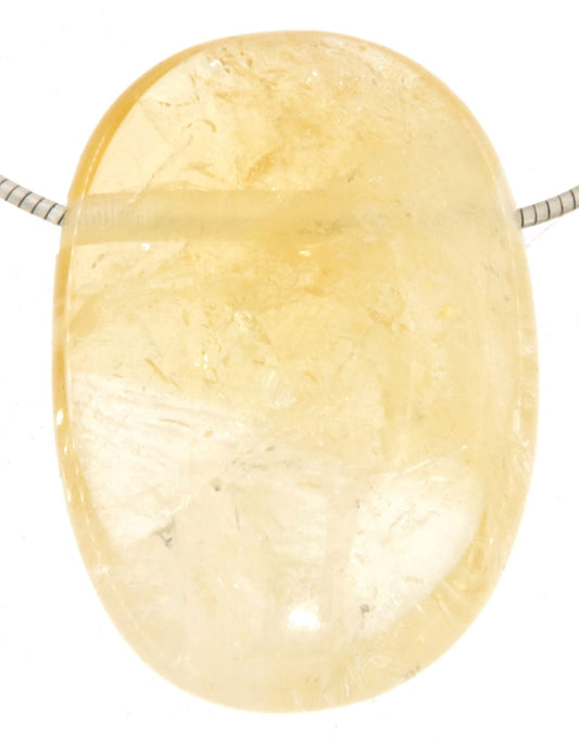 Citrin Edelstein Trommelstein Schmuck Ketten Anhänger - A Qualität #7173