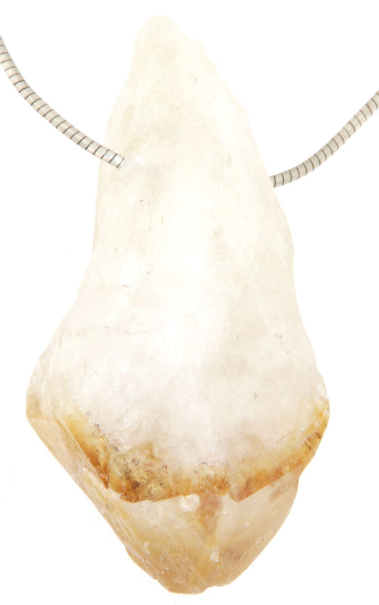 Citrin Rohstein Edelstein Schmuck Anhänger - A Qualität #5372