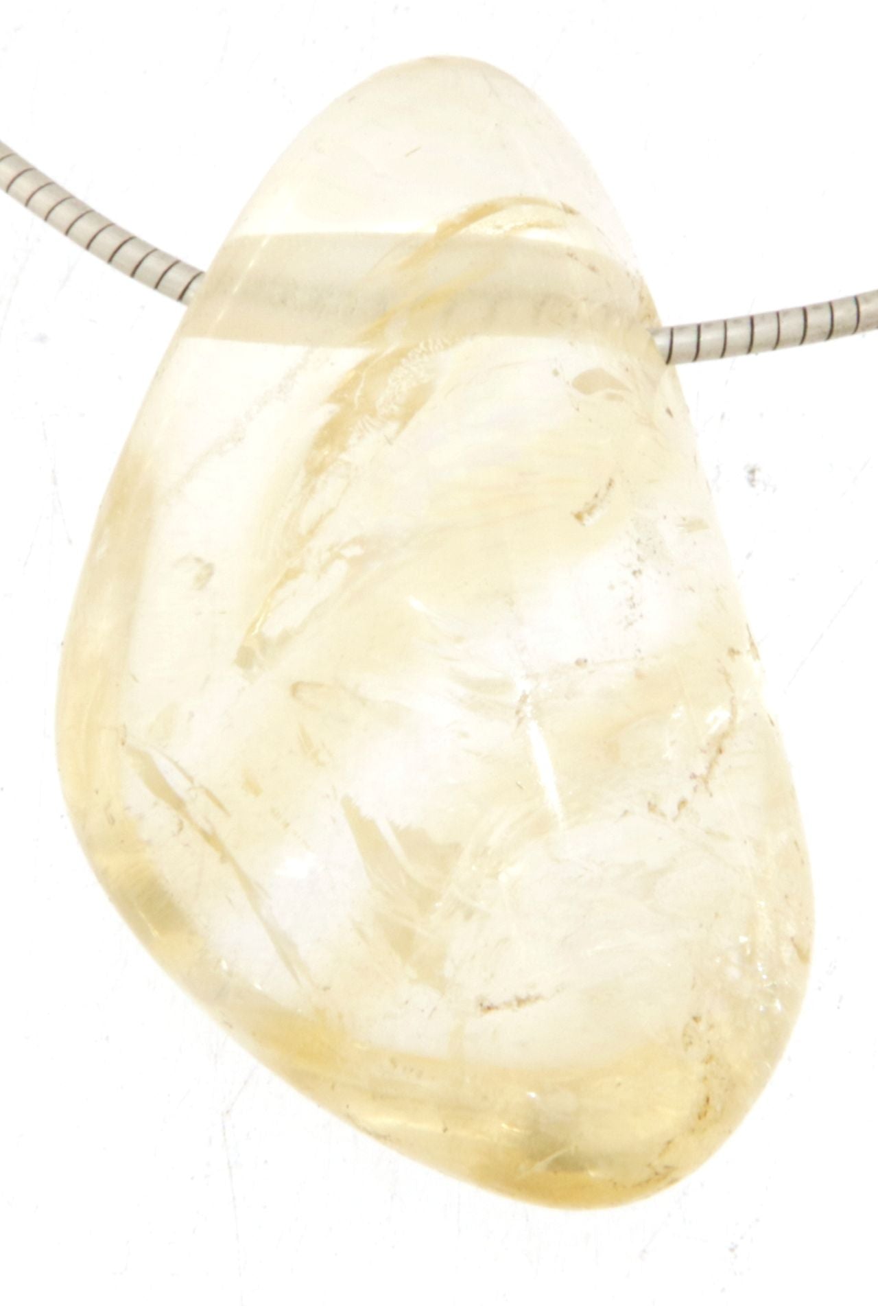Citrin Edelstein Trommelstein Schmuck Ketten Anhänger - A Qualität #6581