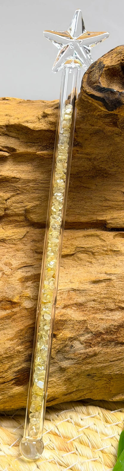 Edelsteinwasser Citrin PREMIUM Vital Crystal Water Stick - Stern - Wasseraufbereitung - seelensteinchen