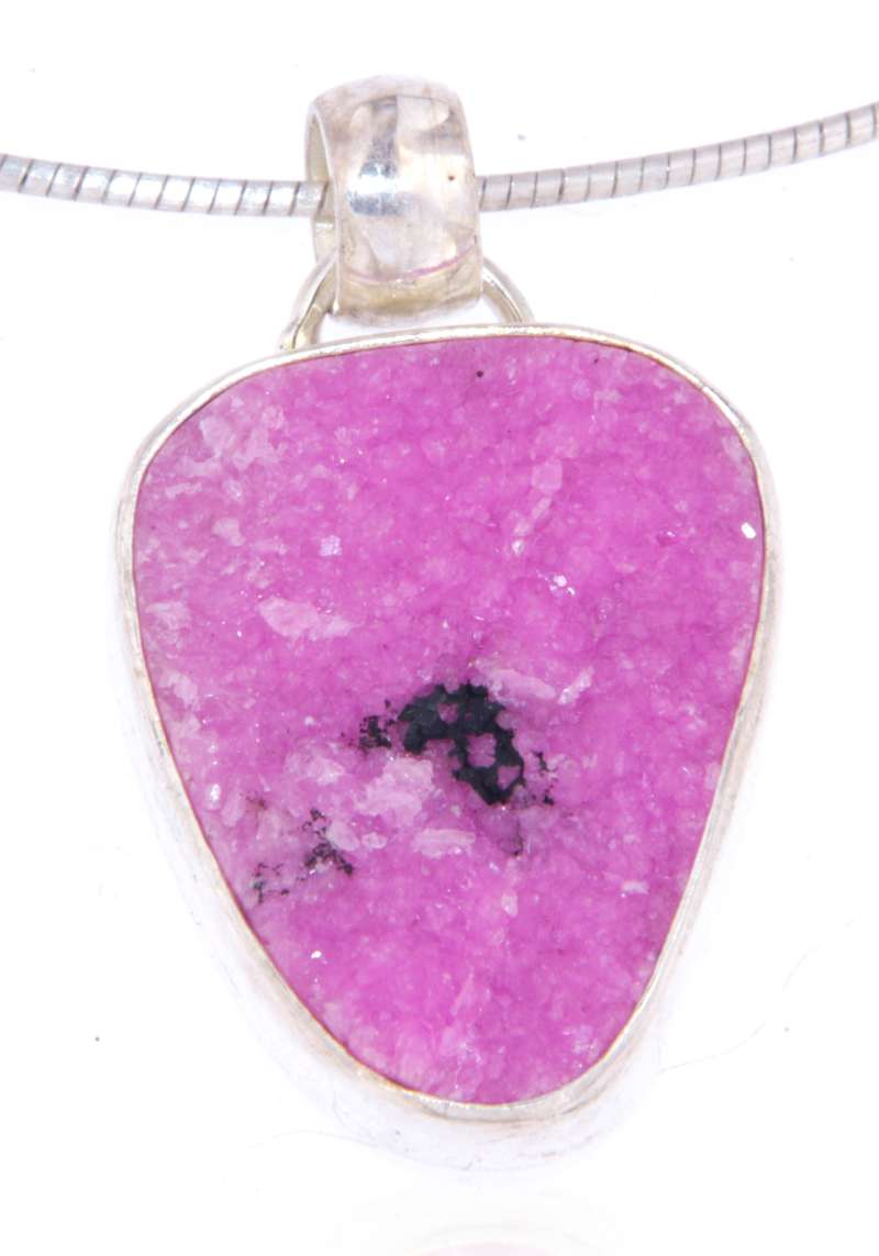 Kobaltcalcit Edelstein Schmuck Ketten Anhänger - Edelstein - A Qualität - 925er Silber #0404