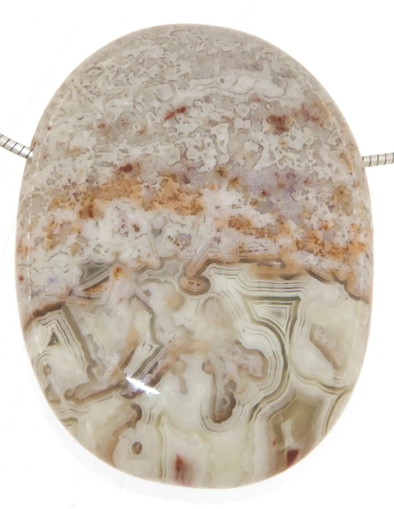 Crazy Lace Achat Trommelstein Edelstein Schmuck Ketten Anhänger - A Qualität #5741