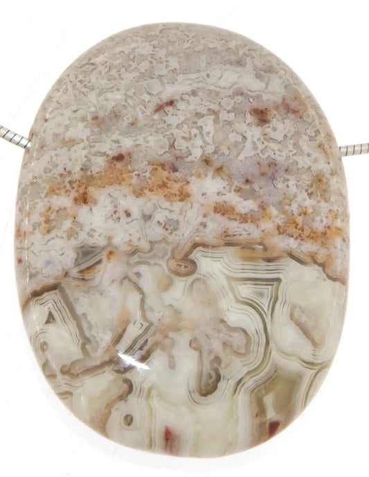 Crazy Lace Achat Trommelstein Edelstein Schmuck Ketten Anhänger - A Qualität #5741