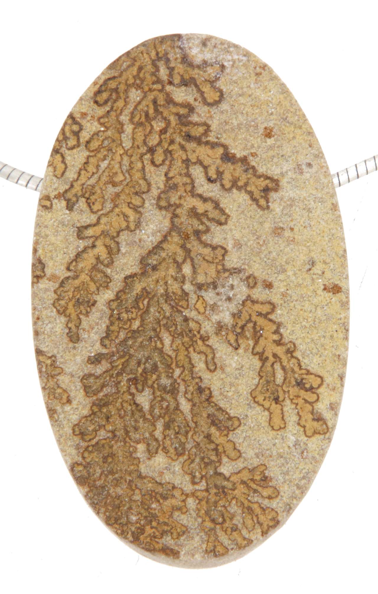 Dentriten Trommelstein Edelstein Schmuck Anhänger - A Qualität #5677