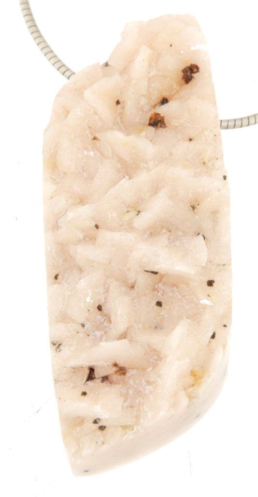 Dolomit Druse Trommelstein Edelstein - Schmuck Ketten Anhänger - A Qualität #0216