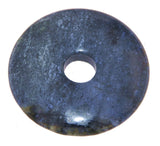 Dumortierit Donut - PI Scheibe - Edelstein Schmuck Anhänger 40mm - A Qualität #6718