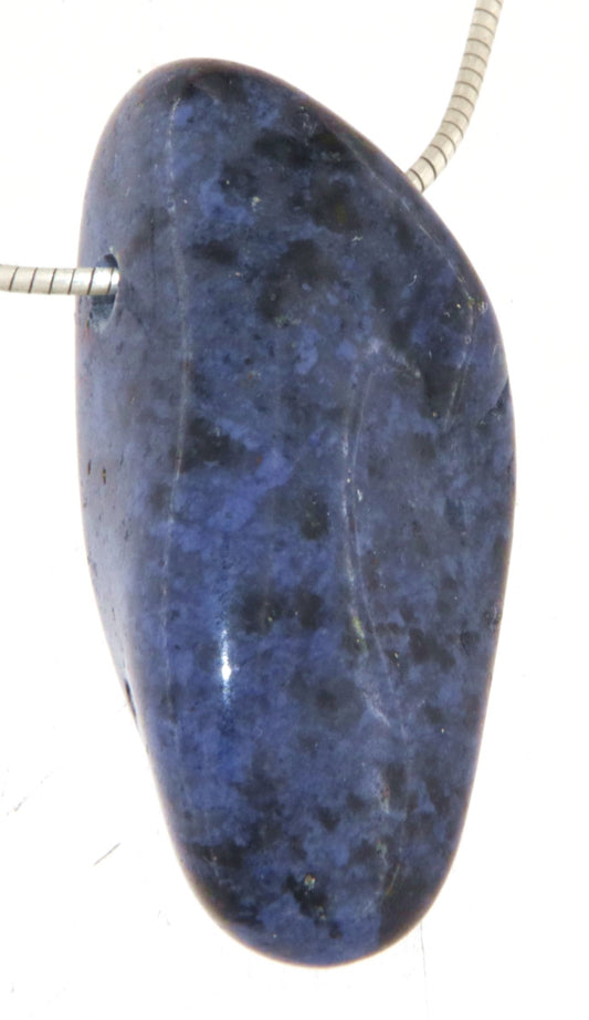 Dumortierit Trommelstein Edelstein Schmuck Ketten Anhänger - A Qualität #5120