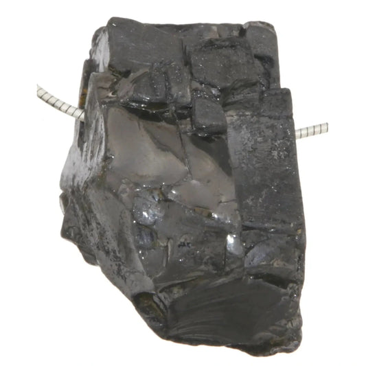 Edelschungit - Edel - Schungit - Elite - Shungite Trommelstein Edelstein Schmuck Ketten Anhänger - A Qualität #5453